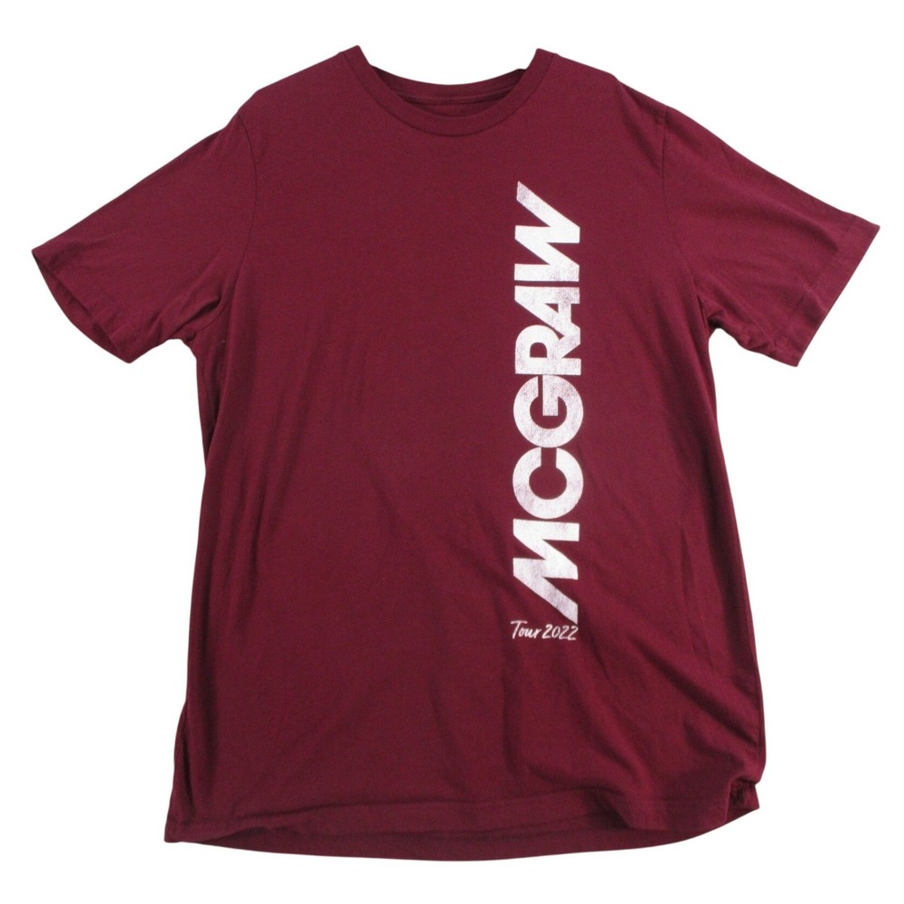 Tim McGraw Tour 2022 Concert T-Shirt Maroon Graphic Tee Mens XL Country Music
